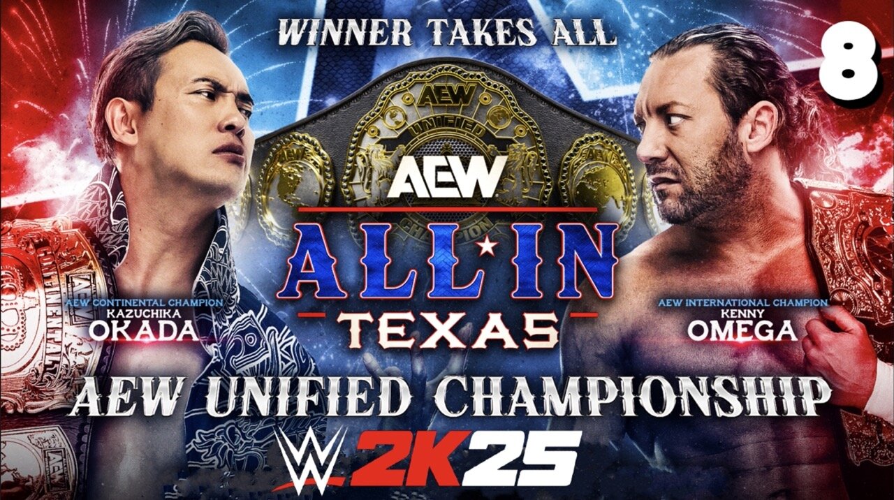 WWE 2K25 AEW All In 2025 - Match 8: Okada is THE MAN!
