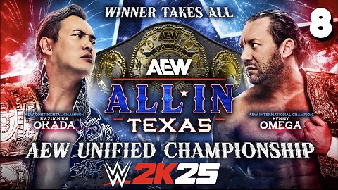 WWE 2K25 AEW All In 2025 - Match 8: Okada is THE MAN!