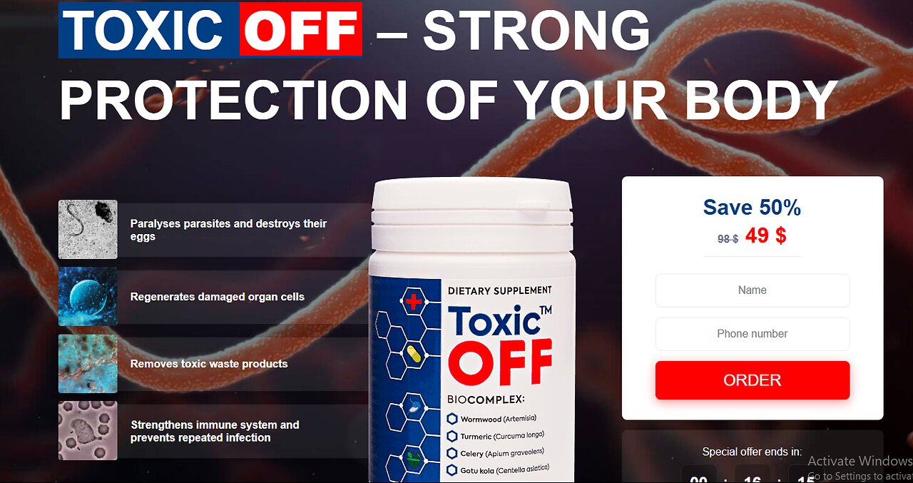 How does Toxic OFF help cleanse your body?