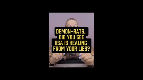 Demon-Rats, USA Is Healing From Your Lies 😍