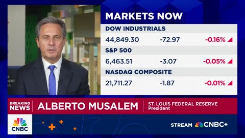Watch the entire St. Louis Fed President Alberto Musalem interview on CNBC.