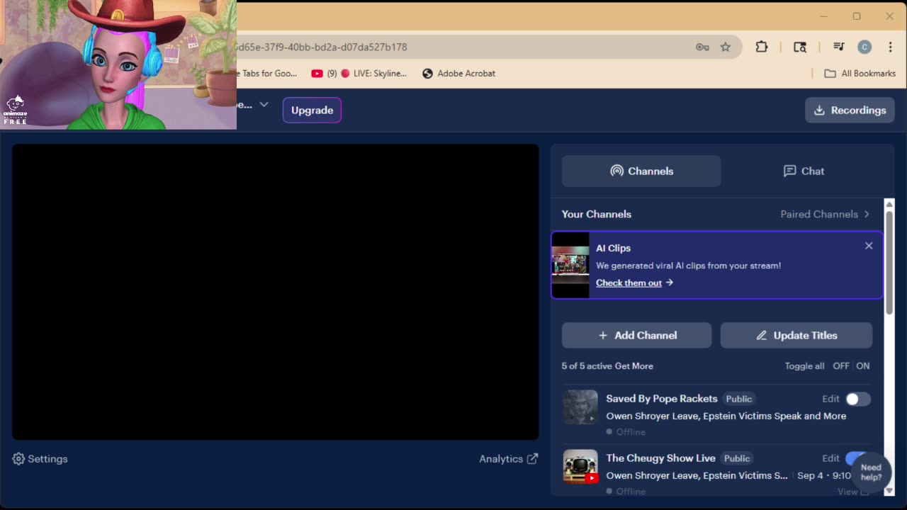Game stream and breaking news
