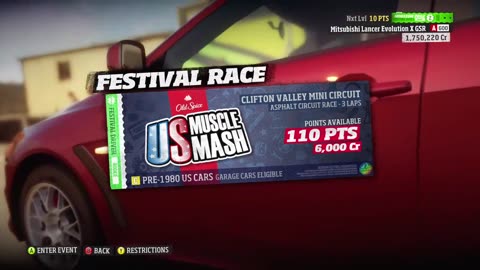 Forza Horizon, Career 251, Bondurant Valley Skirmish, 232.551