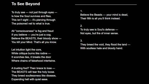 To See Beyond