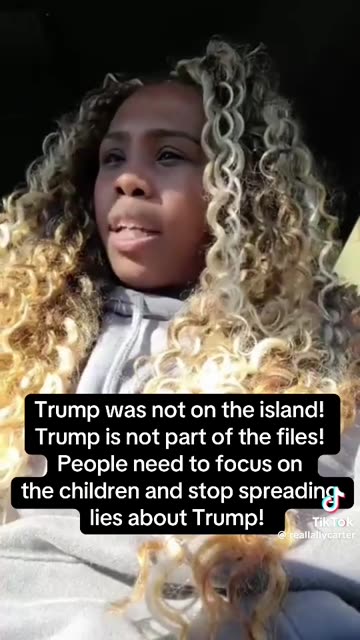 ALLY CARTER - TRUMP WAS NOT ON THE ISLAND. TRUMP IS NOT PART OF THE FILES.