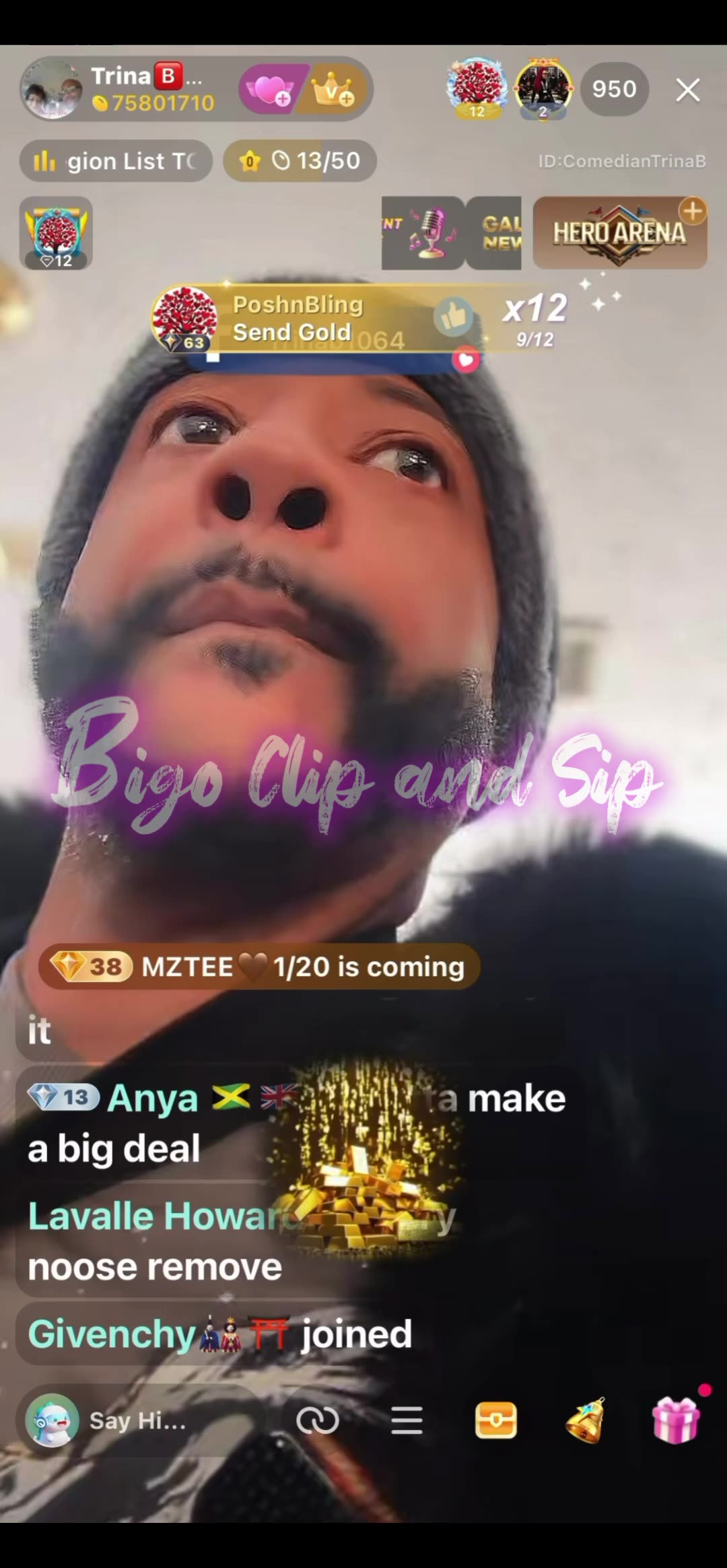 LateNight shows what appears to be a noose on a bigo gift labobo 11/14/25 #bigoclipandsip