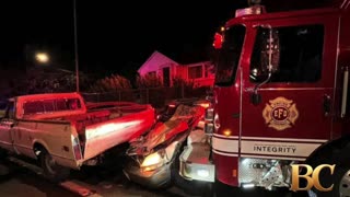 Stolen fire truck in Washington state leaves a trail of wrecked vehicles