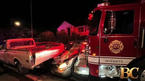 Stolen fire truck in Washington state leaves a trail of wrecked vehicles