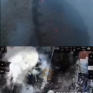 The explosion in Toretsk from two angles