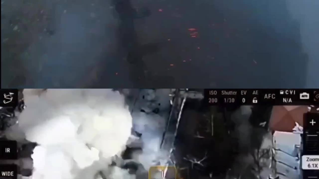The explosion in Toretsk from two angles