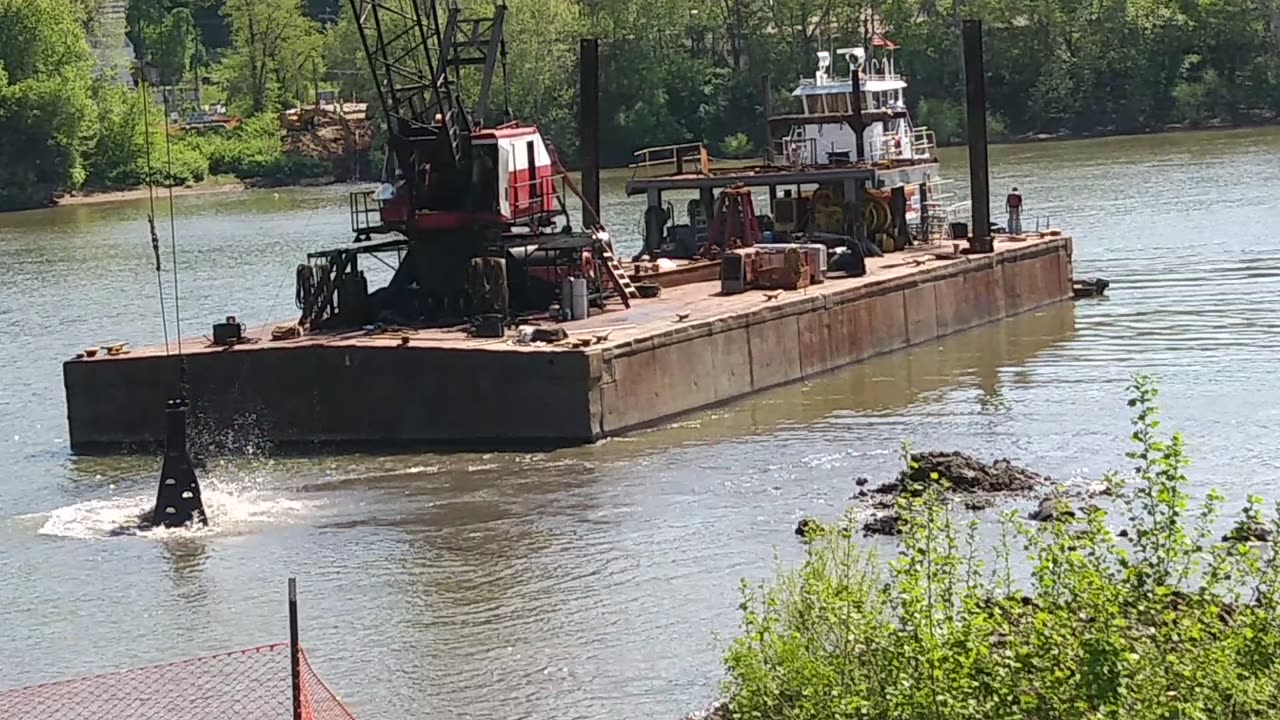 Working in the Mon River - Date: 5/8/2019