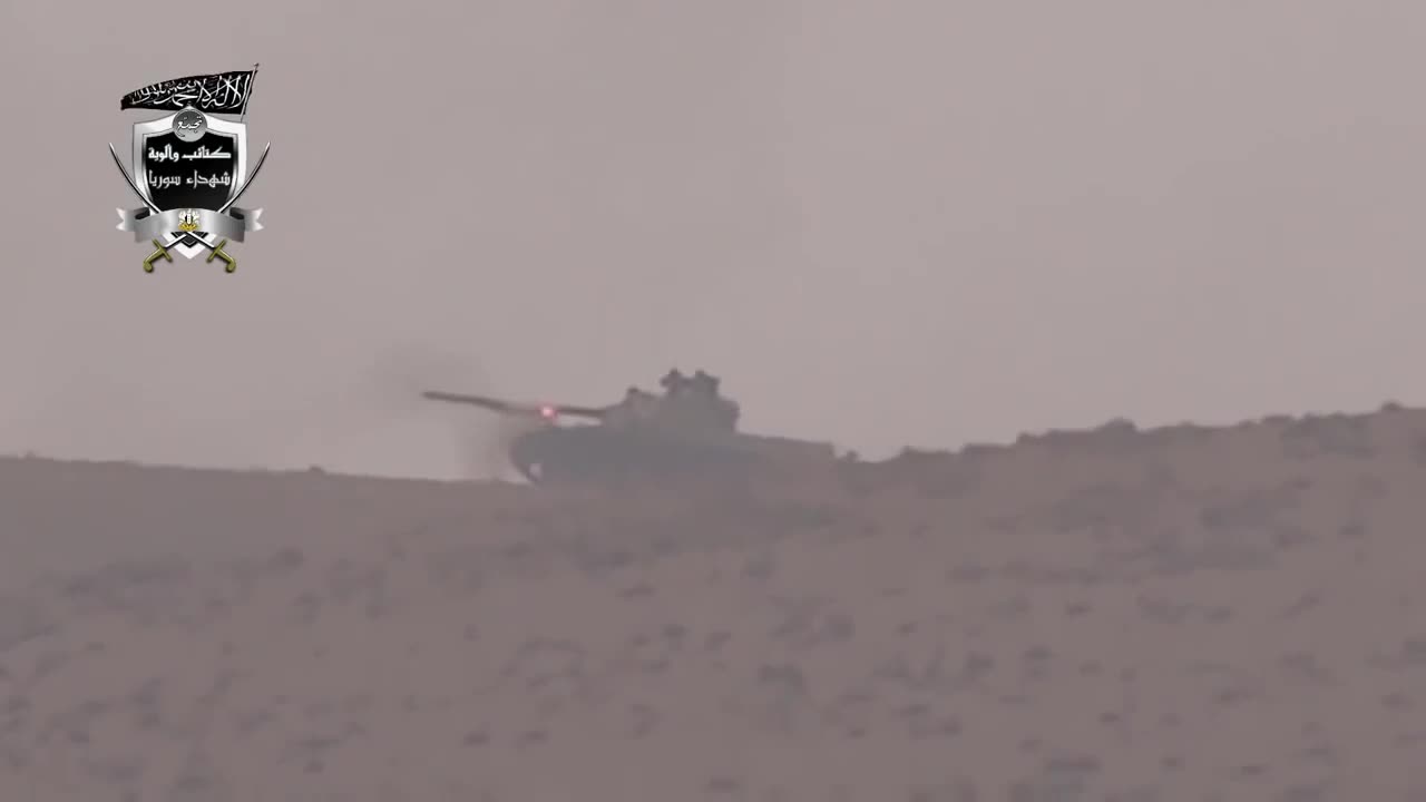 Syrian War Rebels Konkurs Atgm vs regime T-72 2013.12.08