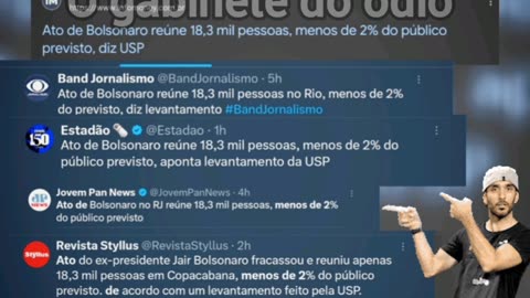 O gabinete do ódio da Secom do Lulaladrão, o título é igual tipo copia e cola se, colar. Vejam quem são às mídias comunistas grave todas.