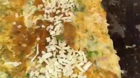 Incredible: Street Style Cheesy Bread Omelette ASMR Cooking #shorts #food #cooki