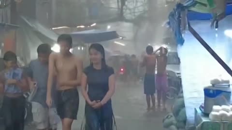 In the Philippines, the fun begins when the rain starts to fall.#walkingtour #manila #philippines