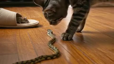 Cat vs snake
