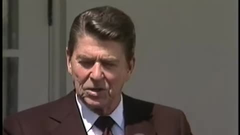 President Reagan's Press Briefing in the Rose Garden