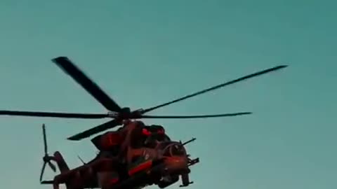Incredible Footage from Ukrainian Helicopter Gunship