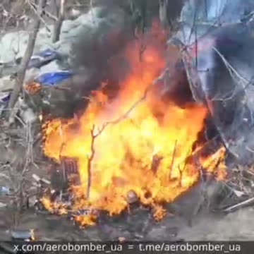 Russian Fuel Dump Stored Next to Drone Base is Set Alight by Ukrainian Drone Strikes