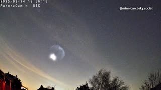 Dazzling spiral swirls in the sky following SpaceX Falcon 9 rocket launch