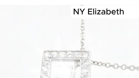 Tiffany & Co. Open Square Pendant Necklace
