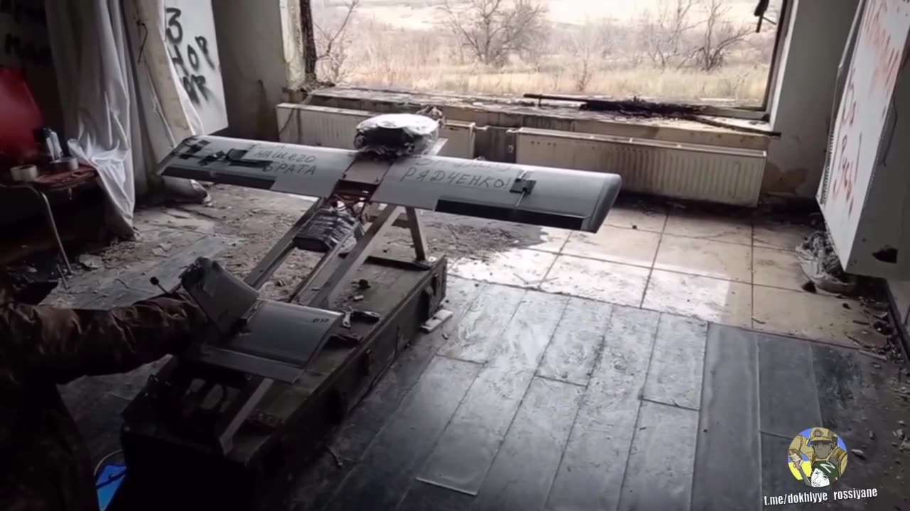 Ahahahaha!(Russian Attack Drone Launched from Inside Building Goes Nowhere