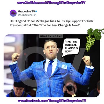 Conor McGregor Pushes Irish Presidential Bid: “The Time for Real Change Is Now!”