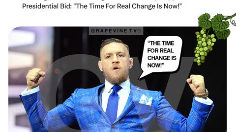 Conor McGregor Pushes Irish Presidential Bid: “The Time for Real Change Is Now!”