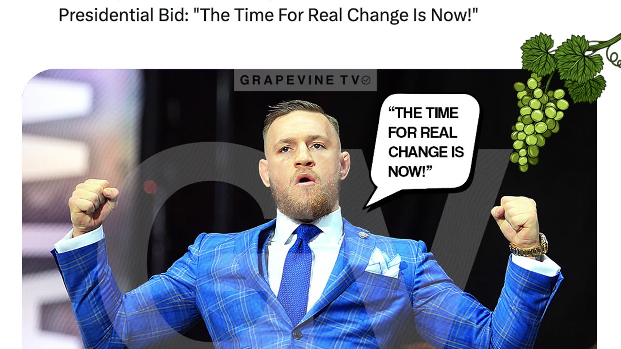 Conor McGregor Pushes Irish Presidential Bid: “The Time for Real Change Is Now!”