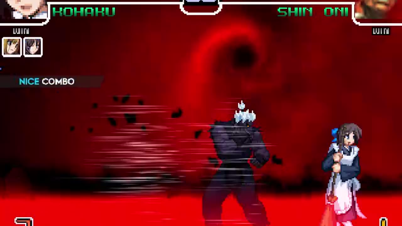 Hisui, Kohaku, and Mech Hisui (Me) vs Shin Oni