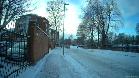 Rudbecksgatan-Hertig Karls allé-Västå strand- Ånäsparken. Örebro 20 Nov. 2025