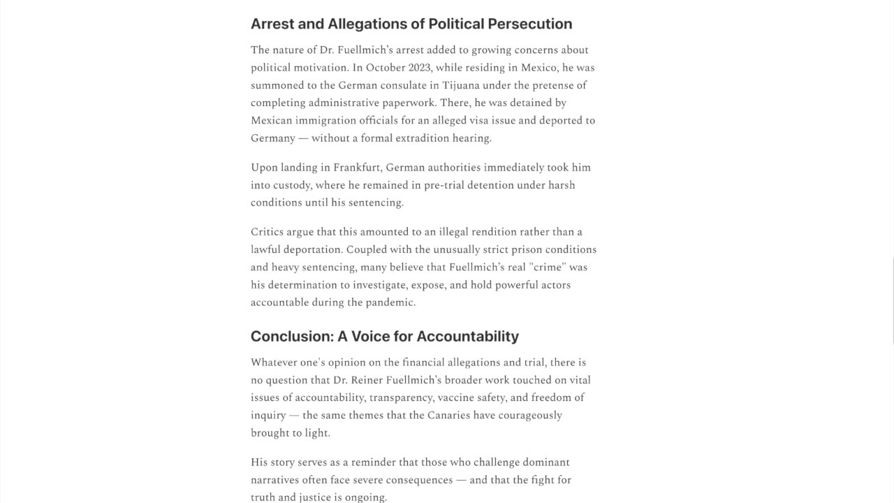 Dr. Reiner Fuellmich targeted | "Fairness" via a State (Justice System) is a myth