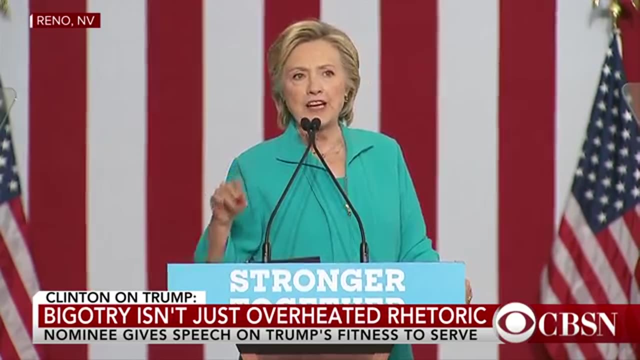 Hillary Clinton On Trump's Ties To The Alt-Right (Reno, NV)