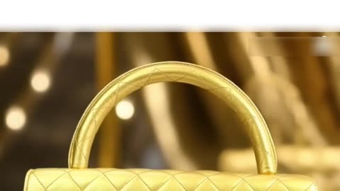 CHANEL Gold Lambskin Classic Flap Top Handle Handbag - Luxury Redefined
