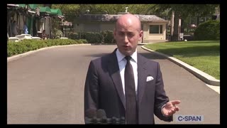 Stephen Miller Speaks to Reporters at the White House