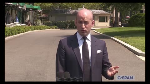 Stephen Miller Speaks to Reporters at the White House