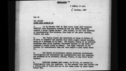 Shag Harbour UFO “Crash,” 1967