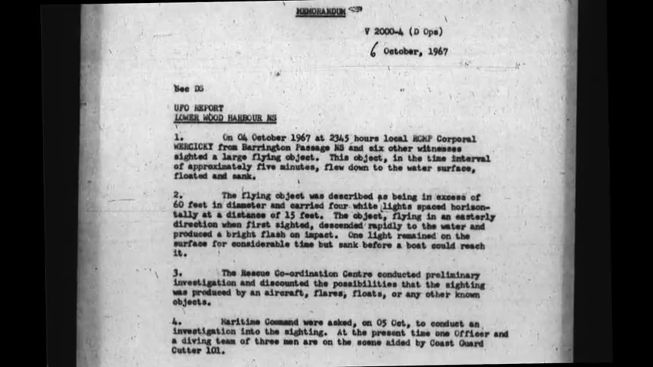 Shag Harbour UFO “Crash,” 1967