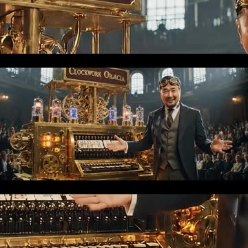 AI Blogger in a Steampunk Megacity #aiart #ai Steampunk #AlternativeHistory #1888 #WorldExpo