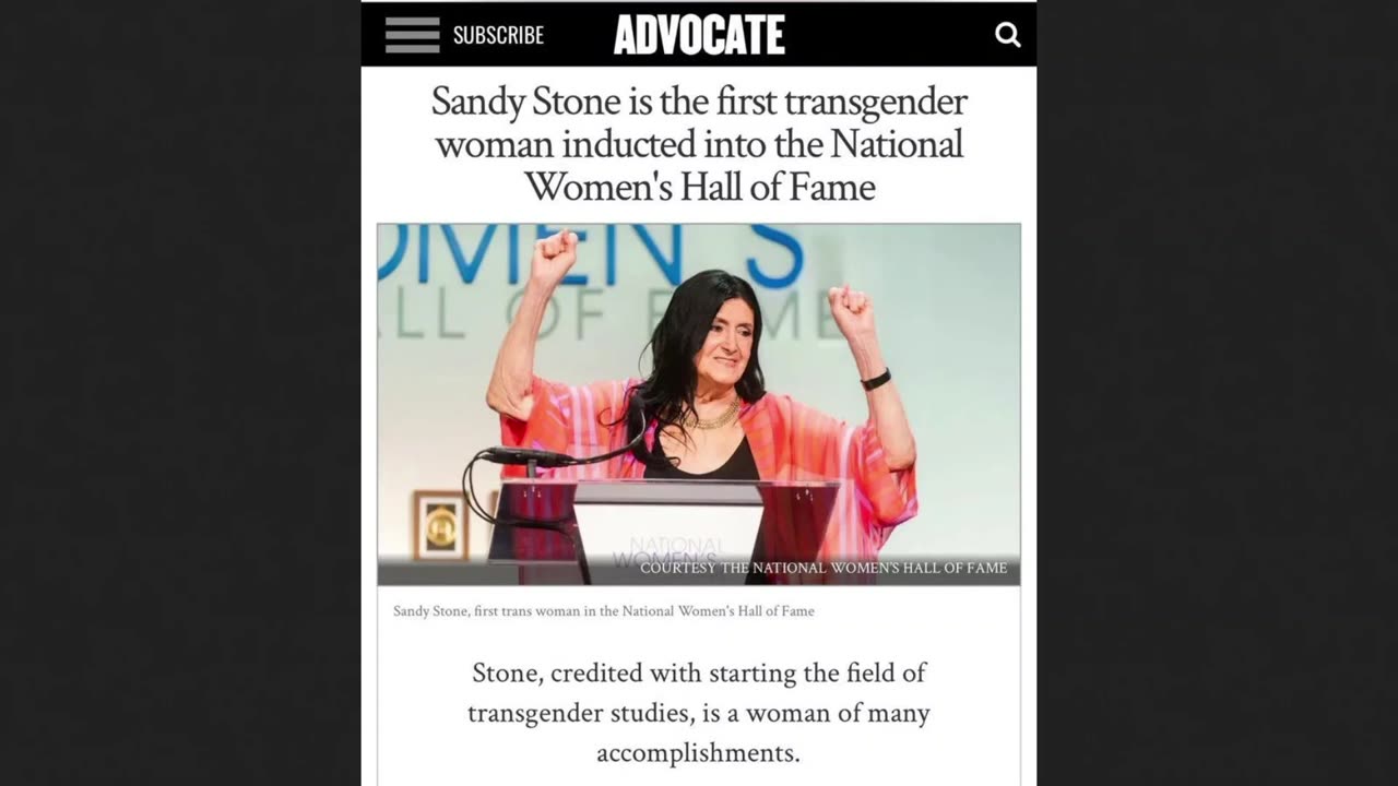 Trans Sandy Stone Enters National Womens HOF - Every Single Time?