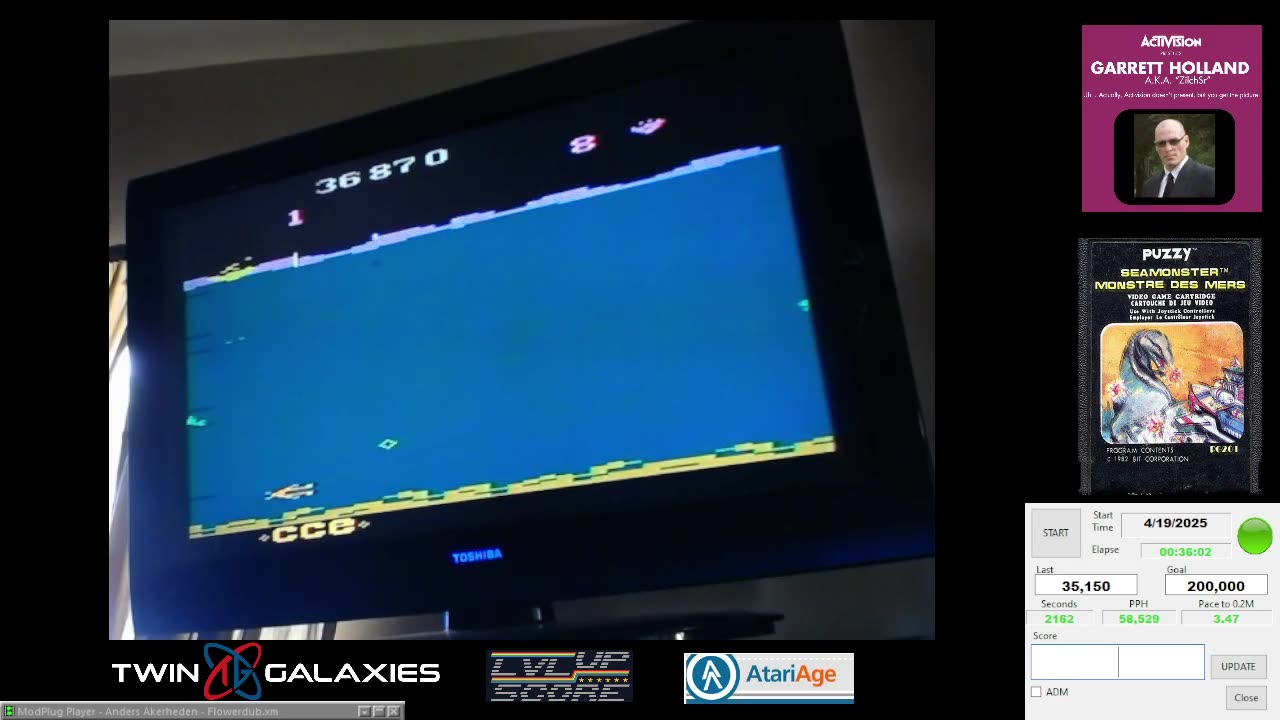 Atari 2600 NTSC - Sea Monster - Game 1-1 X/X - 50,010