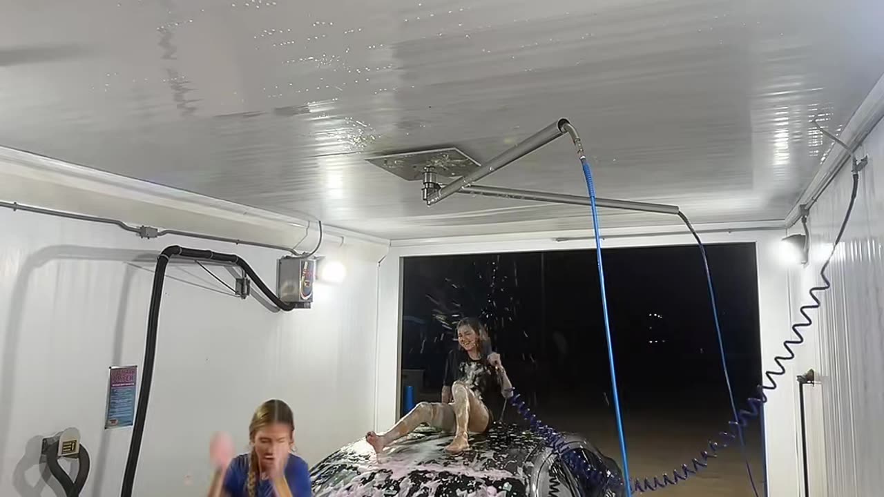 Shaking it on top of cars!