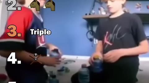 Funny bottle flipping