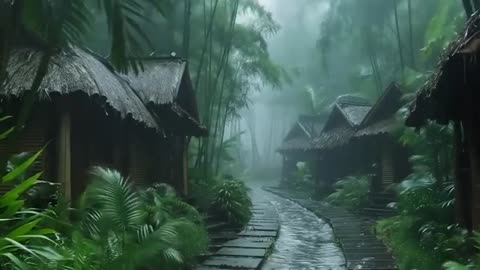 Beat Anxiety To Fall Asleep Instantly In 3 Minutes With Heavy Rain & Thunder On The Roof At Night