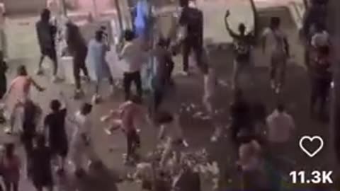 French nigger hordes attack women destroy Paris