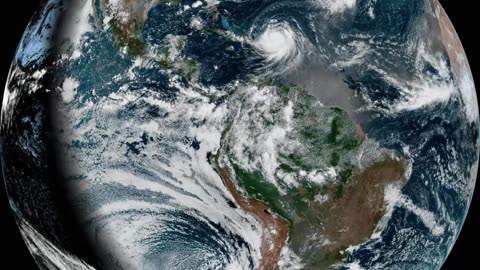 Hurricane Erin on satellite