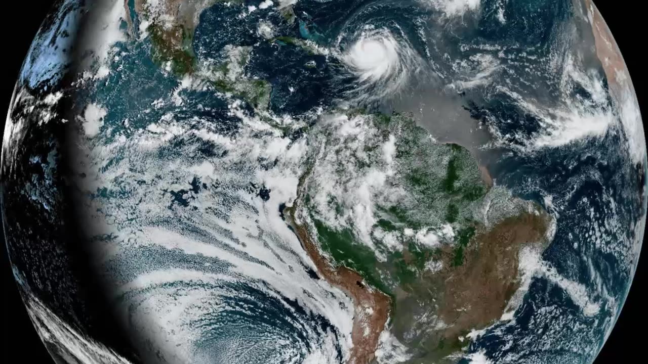 Hurricane Erin on satellite