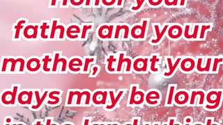 “Honor Your Father and Mother” exodus 20:12.#shortvideo #shorts #youtubeshorts #youtube #reels #yt