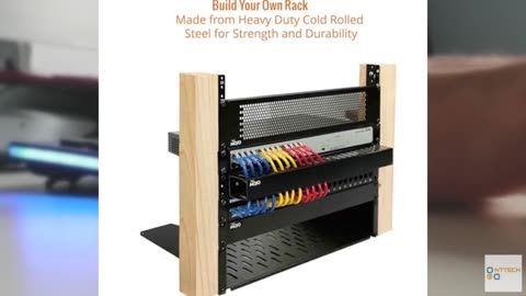 Tecmojo 12U Vertical Server Rack Rail Pair Kit DIY Rack Rails Kit, 12-24 Screws
