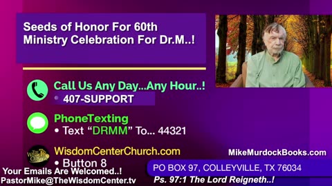 Re-Air: Wisdom World LIVE With Mike Murdock..!!!